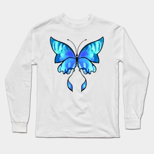 Blue Butterfly Long Sleeve T-Shirt